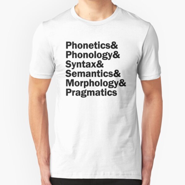 Areas of Linguistics | Black Slim Fit T-Shirt
