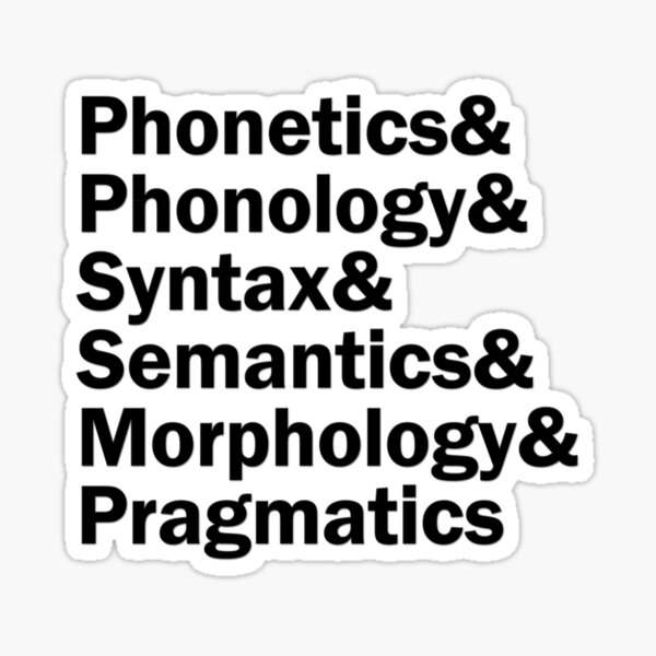 Areas of Linguistics | Black Sticker