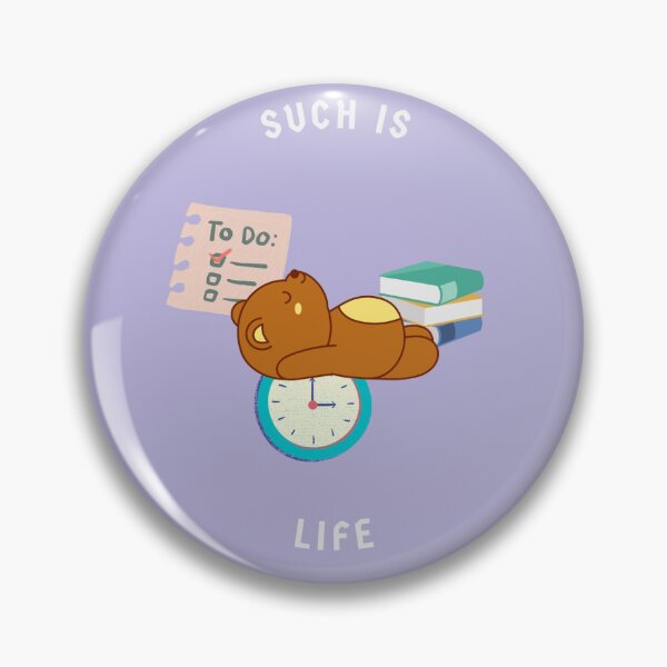 Item preview, Such is Life Bear Purple Background Sticker designed and sold by defenderA.