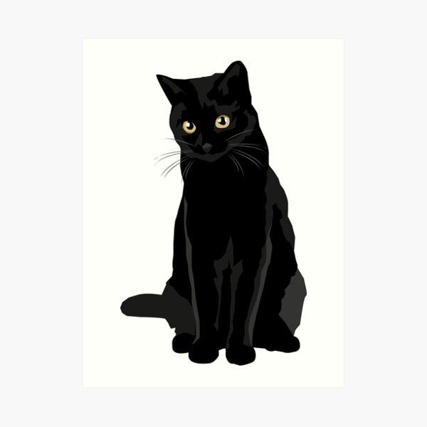 Black Cat Art Print