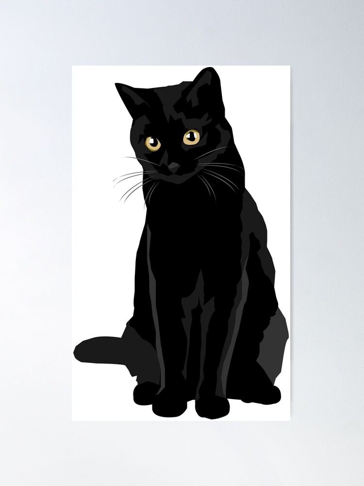 "Black Cat" Poster by bluhak Redbubble