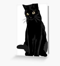 Black Cat Greeting Card