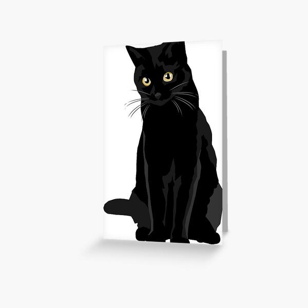 Black Cat Greeting Card