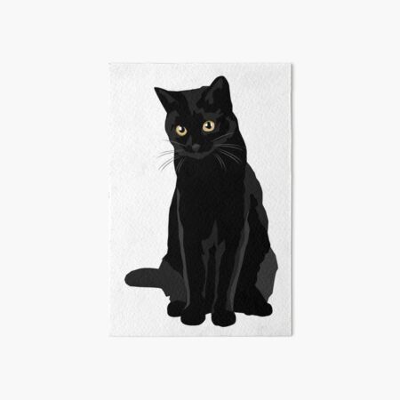 Black Cat Art Board Print