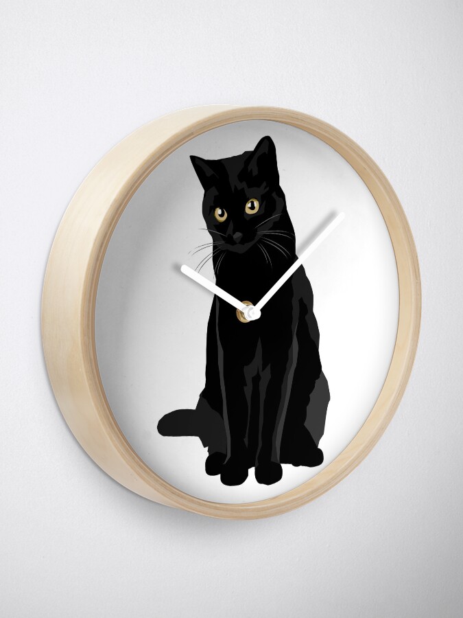 Alternate view of Black Cat Clock