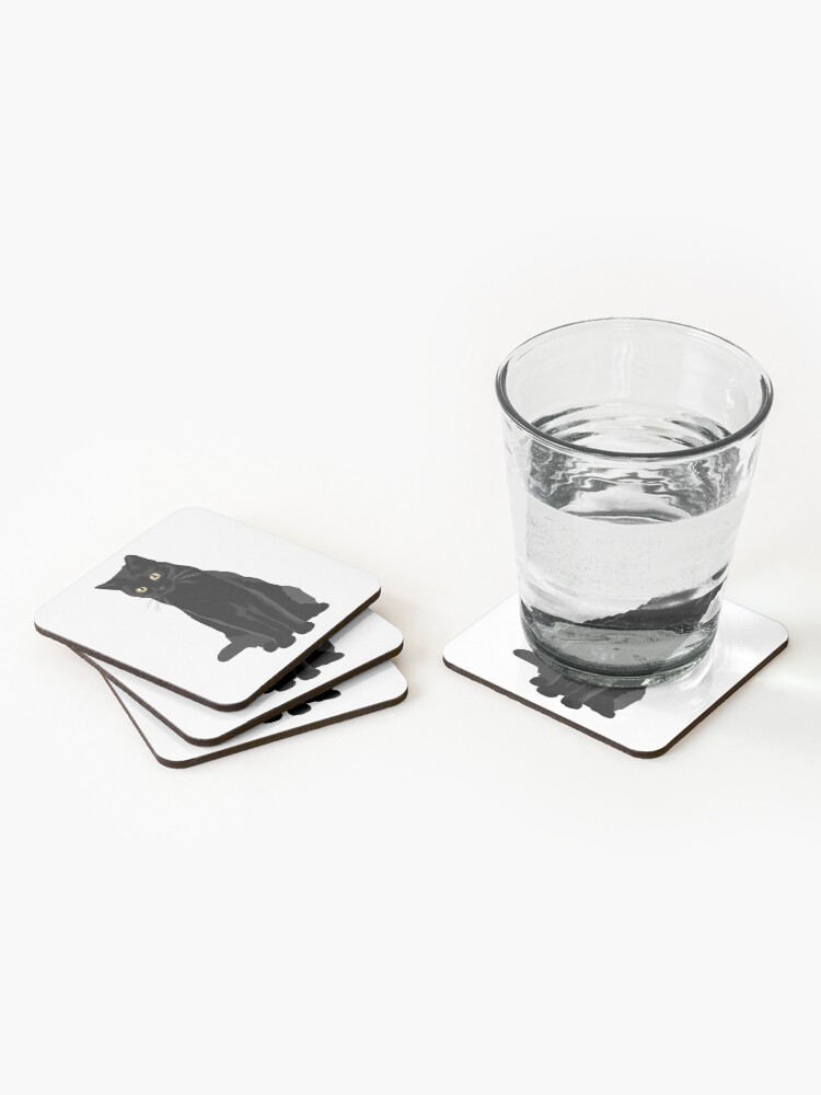 Alternate view of Black Cat Coasters (Set of 4)