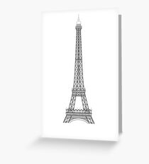 Eiffel Tower Paris Illustration Greeting Card