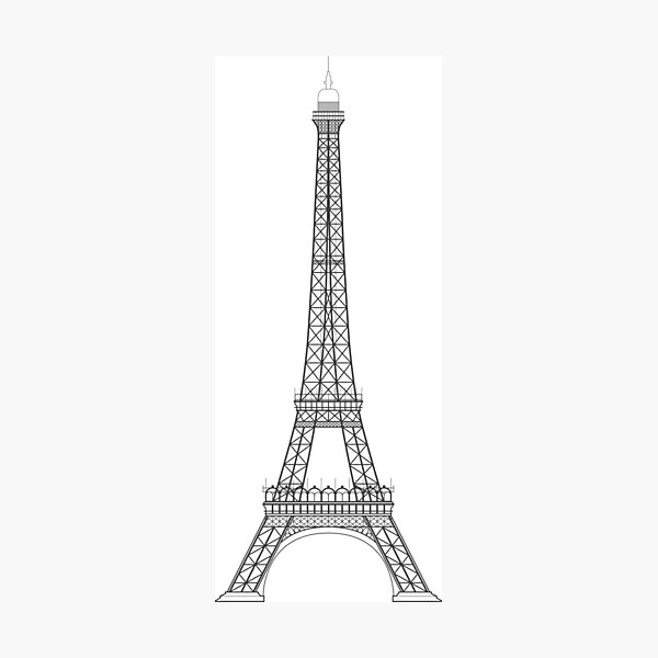 Eiffel Tower Paris Illustration Photographic Print