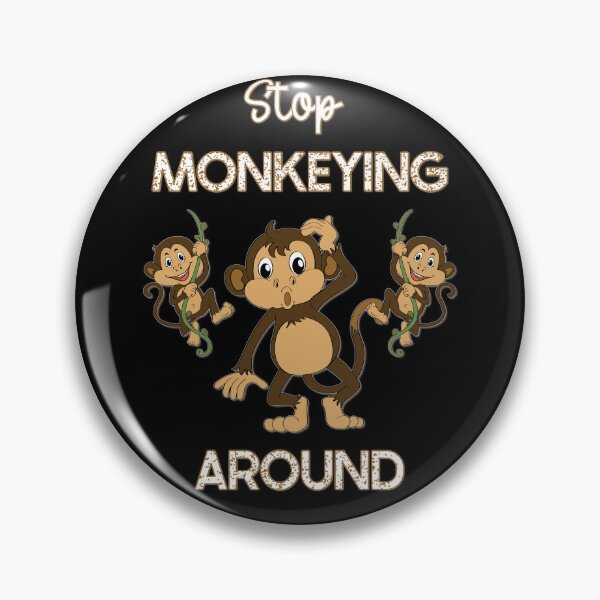 Item preview, Stop Monkeying Around Cartoon Monkeys designed and sold by 69Designs-MP.