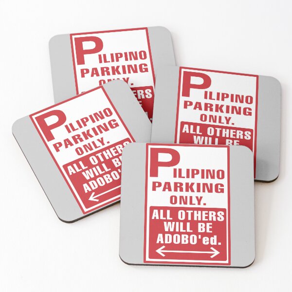 Item preview, FILIPINO PARKING ONLY ADOBO FUNNY SIGN RED designed and sold by aydapadi.