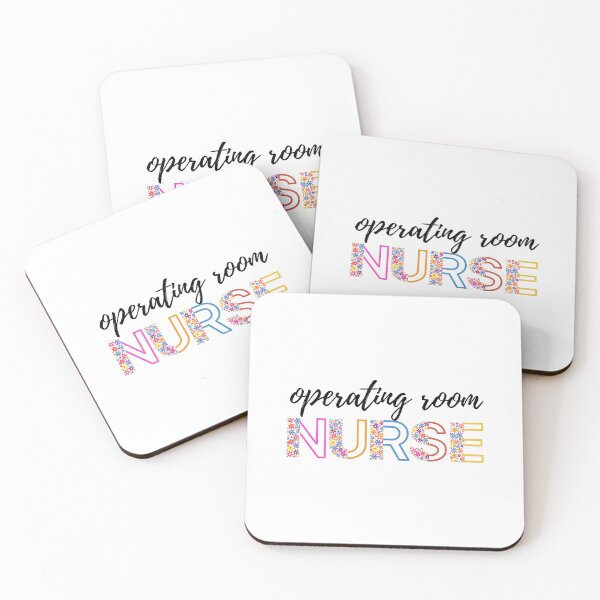 Item preview, Floral OR Nurse (black text)- RN - Registered Nurse - Operating Room Nurse designed and sold by CaitU.