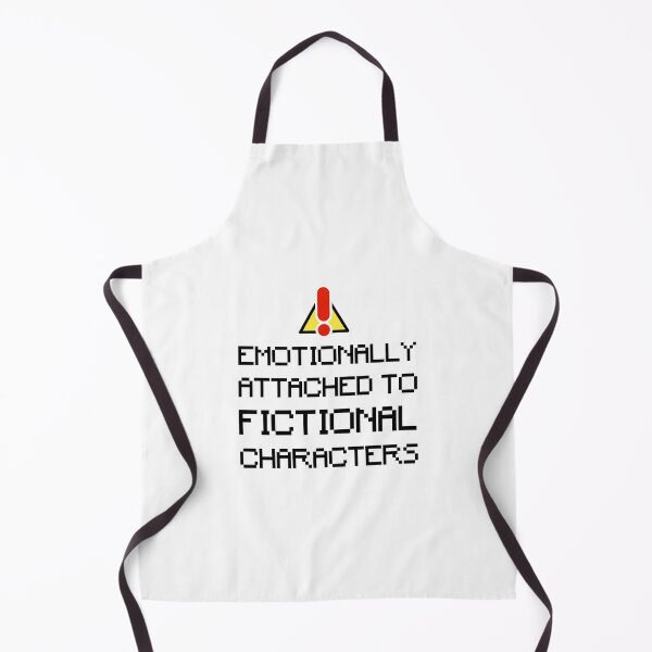 Item preview, emotionally attached to fictional characters | Funny Reading Quote with Pixel Font designed and sold by SomeDesignThing.
