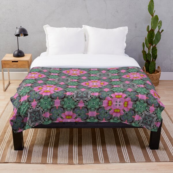 Aperçu de l'œuvre Oxalis Obtusa 1.6 - Déco Rose et Vert créée et vendue par FRLF.