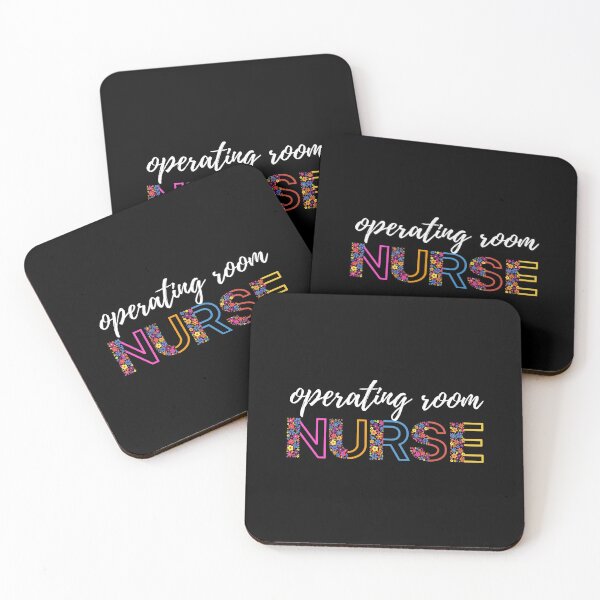 Item preview, Floral OR Nurse (white text)- RN - Registered Nurse - Operating Room Nurse designed and sold by CaitU.