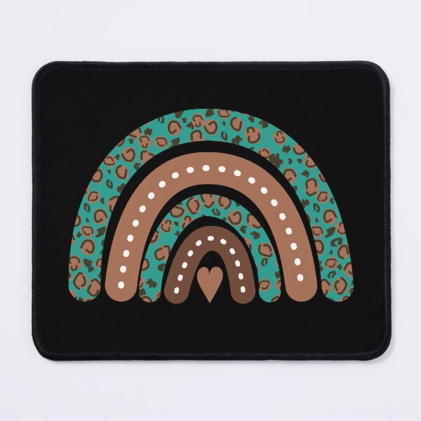 Item preview, Teal leopard rainbow designed and sold by Tanya Mihe.