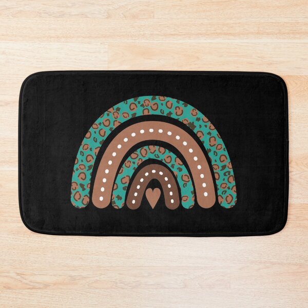 Item preview, Teal leopard rainbow designed and sold by Tanya Mihe.