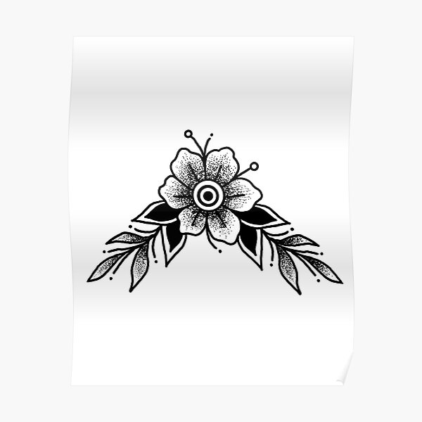 Tattoo Flowers Set Dot Work Stock Illustration  Illustration of oldlines  rose 142799592