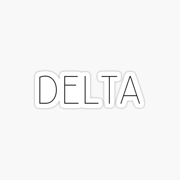 Delta (blk block) Sticker
