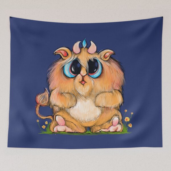 Item preview, Ginger Monty, Cute monster with magical powers designed and sold by AnadinArtwork.