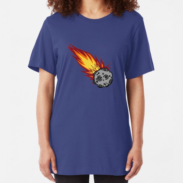Flaming Meteor or Comet Slim Fit T-Shirt