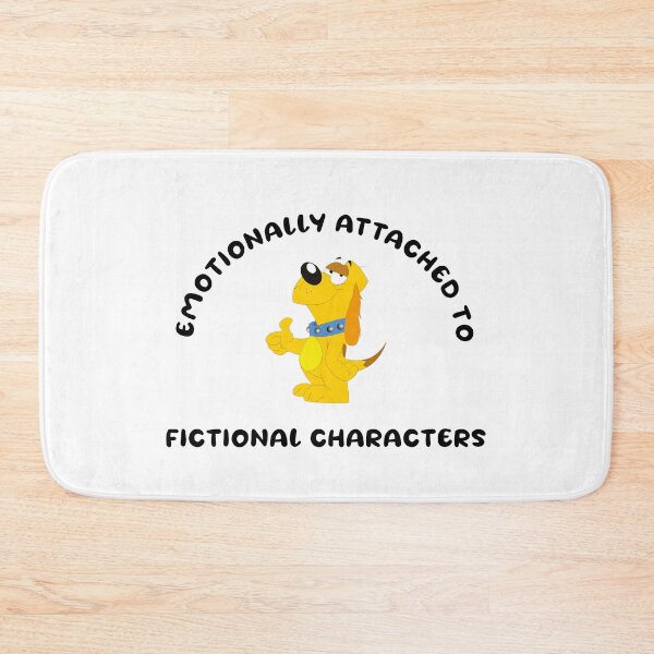 Item preview, emotionally attached to fictional characters | Funny Reading Quote with Goofy Rounded Font and Thumbs Up Dog designed and sold by SomeDesignThing.