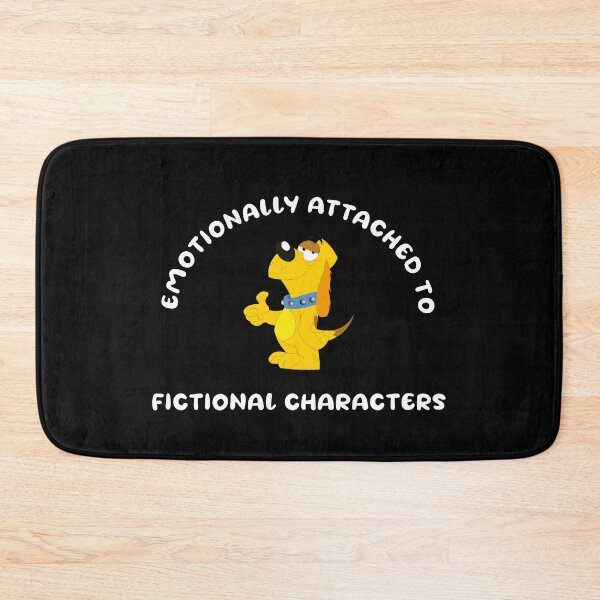 Item preview, emotionally attached to fictional characters | Funny Reading Quote with Goofy Rounded Font and Thumbs Up Dog designed and sold by SomeDesignThing.
