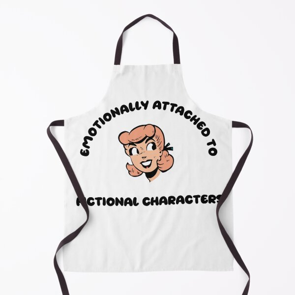 Item preview, emotionally attached to fictional characters | Funny Reading Quote with Goofy Rounded Font and Cartoon Woman designed and sold by SomeDesignThing.