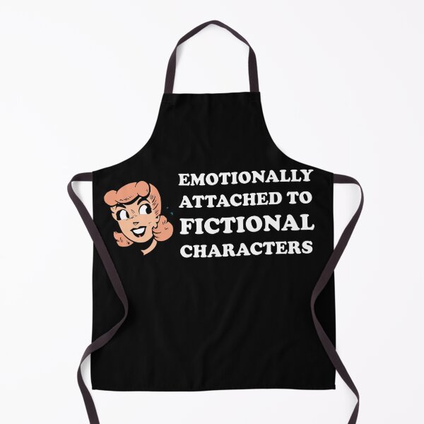 Item preview, emotionally attached to fictional characters | Funny Reading Quote with Goofy Rounded Font and Cartoon Woman designed and sold by SomeDesignThing.