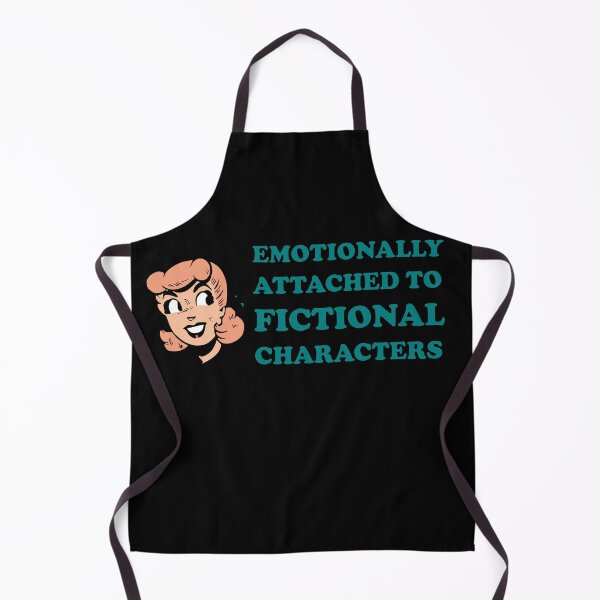 Item preview, emotionally attached to fictional characters | Funny Reading Quote with Goofy Rounded Font and Cartoon Woman designed and sold by SomeDesignThing.