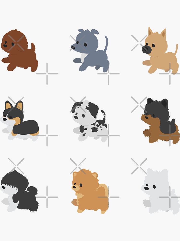 "Chibi Puppers Vol. 2" Sticker By NcdoggGraphics | Redbubble