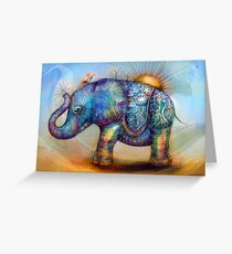 magic rainbow elephant Greeting Card