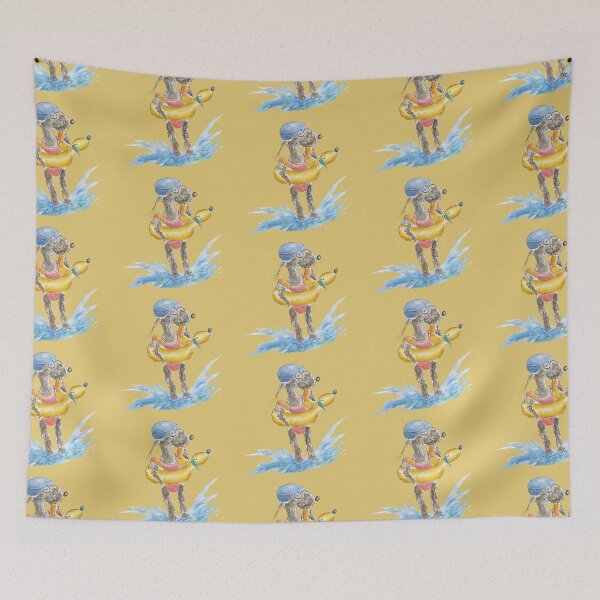 Item preview, Dog on Beach wearing swimsuit, Bedlington Terrier Dog designed and sold by The Quaint and Quirky.