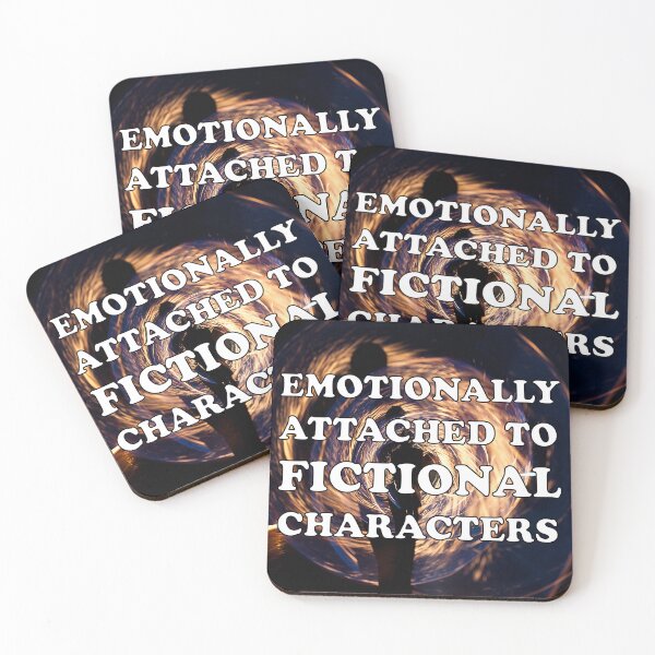 Item preview, emotionally attached to fictional characters | Funny Reading Quote with Bubbly Font on Fantasy Portal designed and sold by SomeDesignThing.