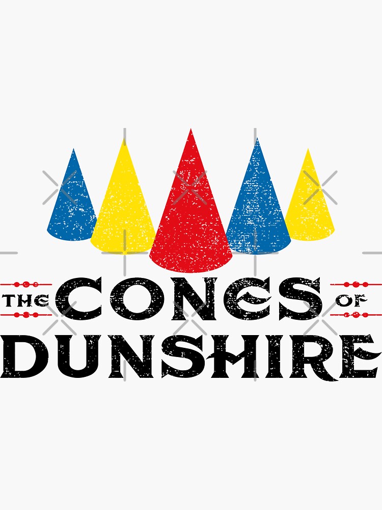 "Cones of Dunshire Funny Ben Board Game Parody" Sticker for Sale by