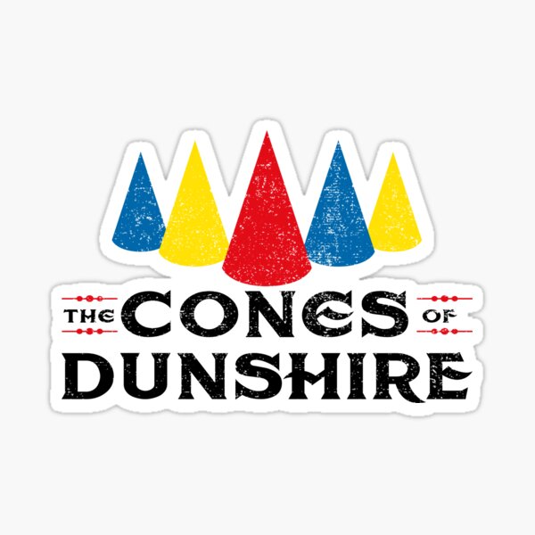 "Cones of Dunshire Funny Ben Board Game Parody" Sticker for Sale by vechai001 Redbubble