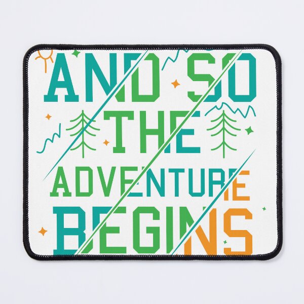 Item preview, And So The Adventure begins Motivational Text art designed and sold by feel-free-store.
