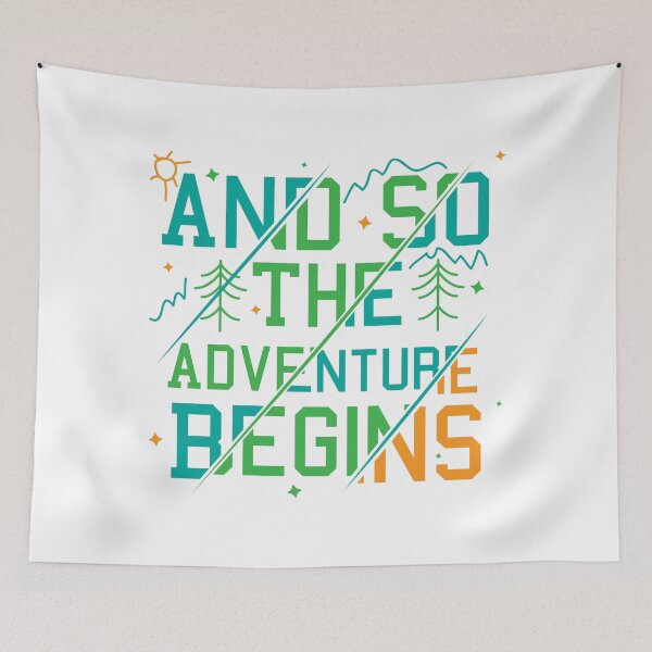 Item preview, And So The Adventure begins Motivational Text art designed and sold by feel-free-store.