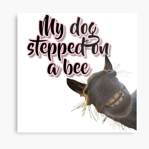 Quote my dog stepped on a bee with illustration by krudoch