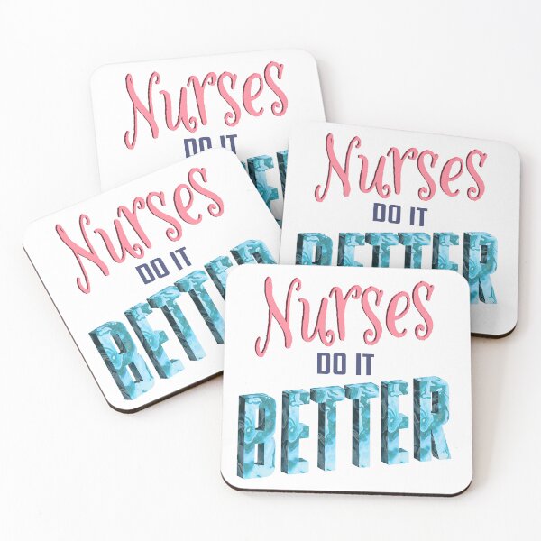 Item preview, Nurses Do It Better - Funny 3d Marble Letter Design designed and sold by med-artist.