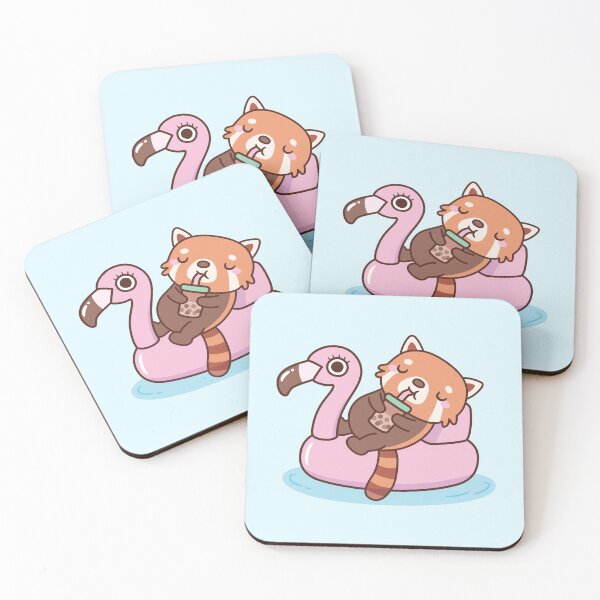 Item preview, Cute Red Panda With Flamingo Pool Float Summer designed and sold by rustydoodle.