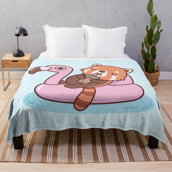 Item preview, Cute Red Panda With Flamingo Pool Float Summer designed and sold by rustydoodle.
