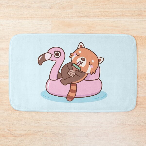 Item preview, Cute Red Panda With Flamingo Pool Float Summer designed and sold by rustydoodle.