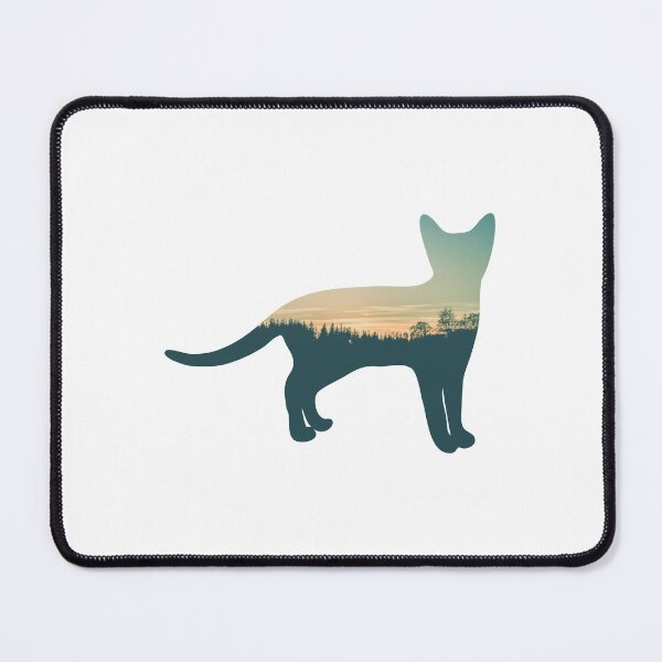 Item preview, Colorful Forest Trees Under Calm Sky Cat | Cute Cat designed and sold by BopleDesigns.
