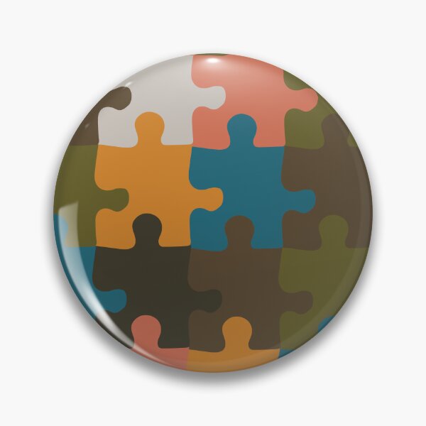 Item preview, Retro Groovy Puzzle Pieces - Deep Autumn Puzzles - Seasonal Palette designed and sold by aaalou.