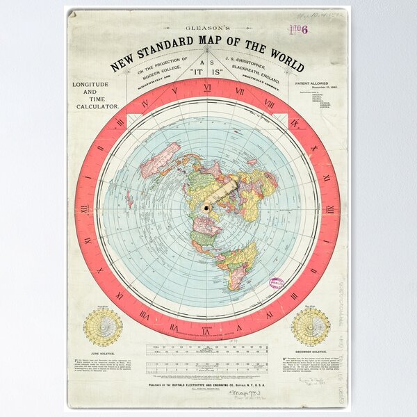 Item preview, Flat Earth - Gleason's Map designed and sold by flatearthtalk.