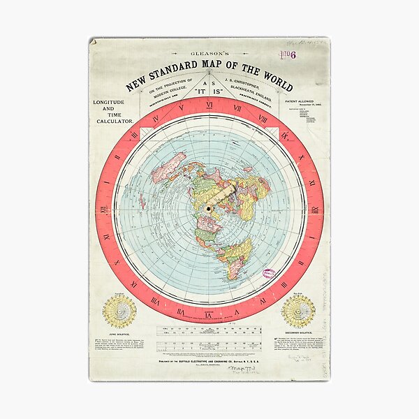 Item preview, Flat Earth - Gleason's Map designed and sold by flatearthtalk.