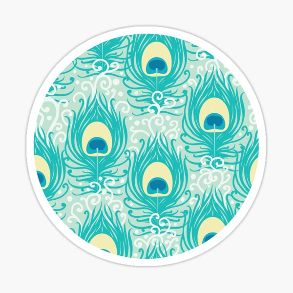 Peacock feathers pattern Sticker