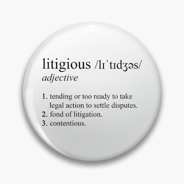 Item preview, Litigious Dictionary Definition Lawyer Design designed and sold by Jieul.