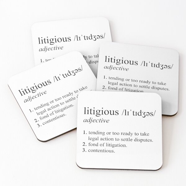 Item preview, Litigious Dictionary Definition Lawyer Design designed and sold by Jieul.