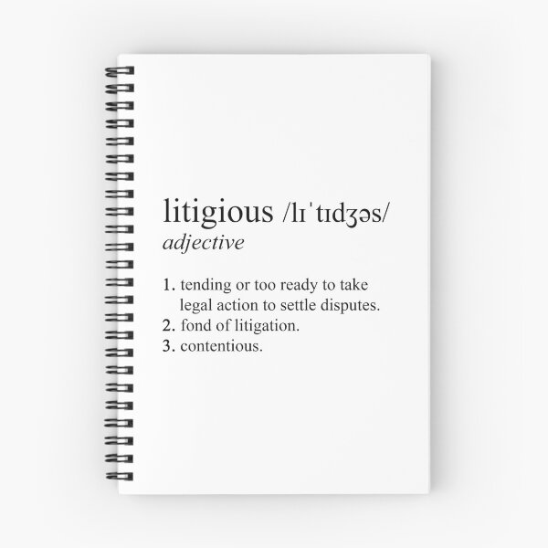 Item preview, Litigious Dictionary Definition Lawyer Design designed and sold by Jieul.